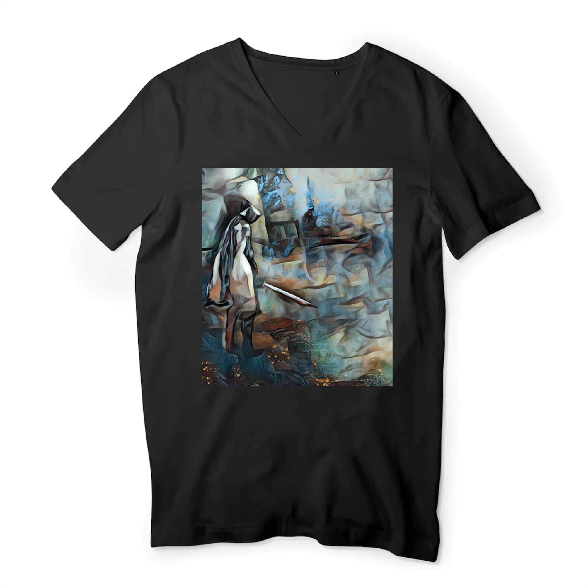 The Fraud Mosaic Full - Man V-neck Tee-shirt 100% Organic Cotton