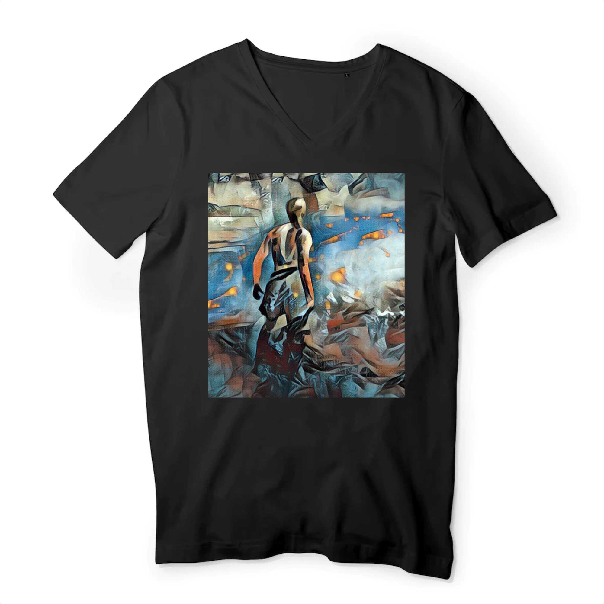 The Turncoat Mosaic Full - Man V-neck T-shirt 100% Organic Cotton
