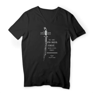 Oren-yaro Sword Quote - Man Black T Shirt 100% organic cotton