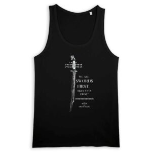 Oren-yaro Sword Quote - Man Black Tank Top 100% organic cotton