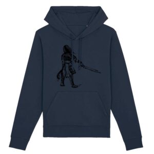 Woman with a Sword Sketch - Unisex Organic Hoodie