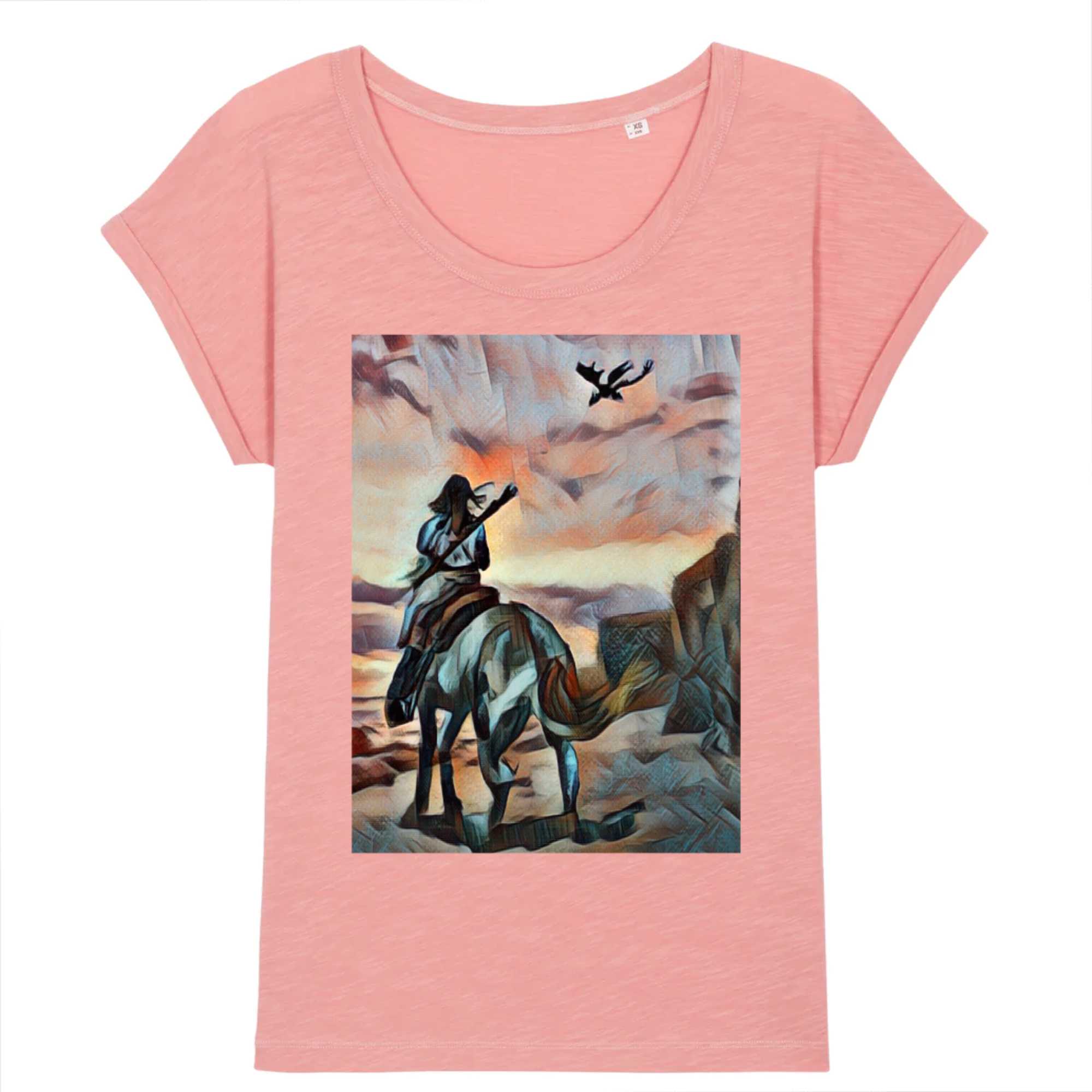 The Seamstress Mosaic Full - Women Slub T-shirt - Rolled Sleeve