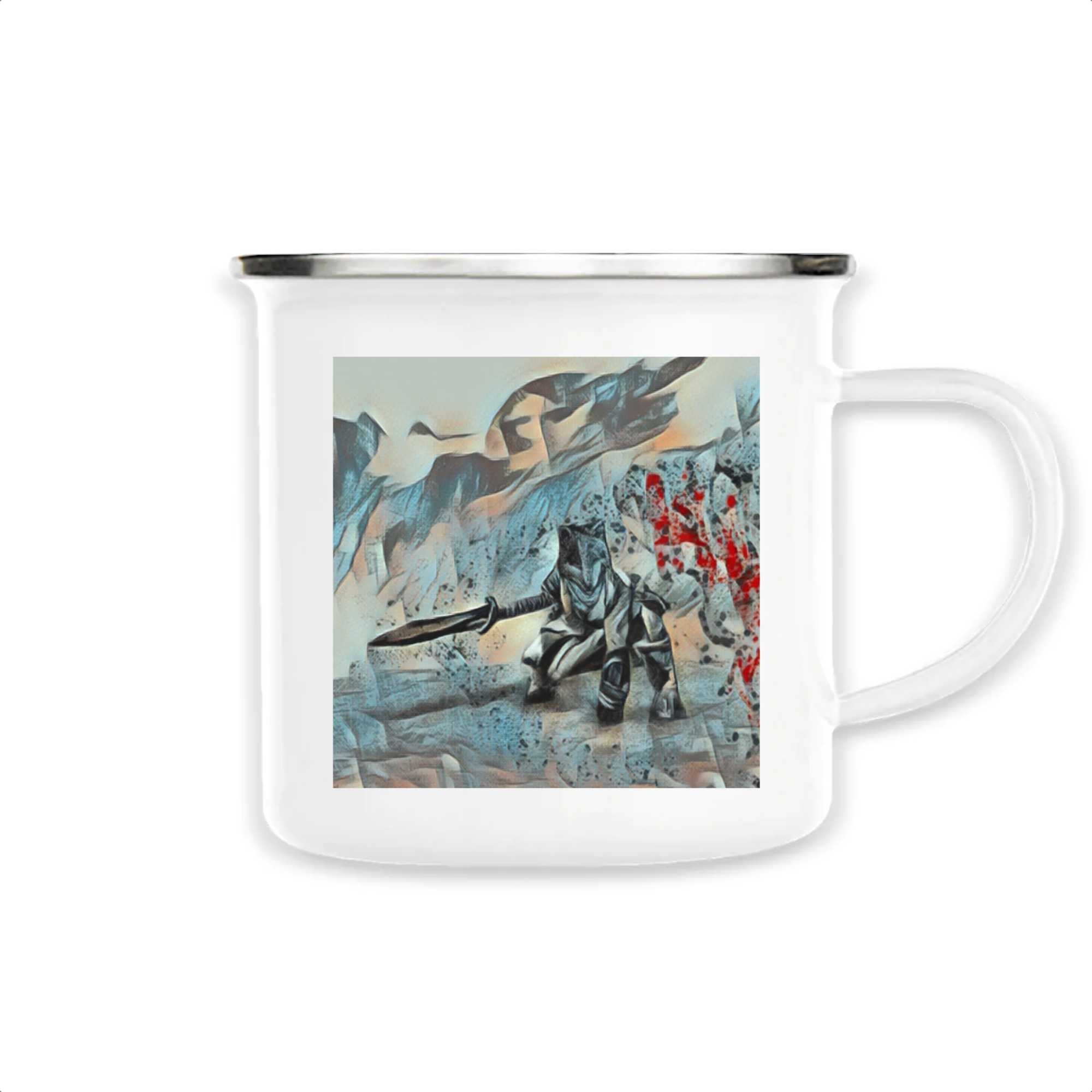 Bitch Queen Mosaic Full - Enamel Mug