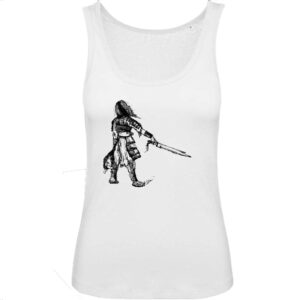 Woman with a Sword Sketch - Women Tank Top 100% organic cotton