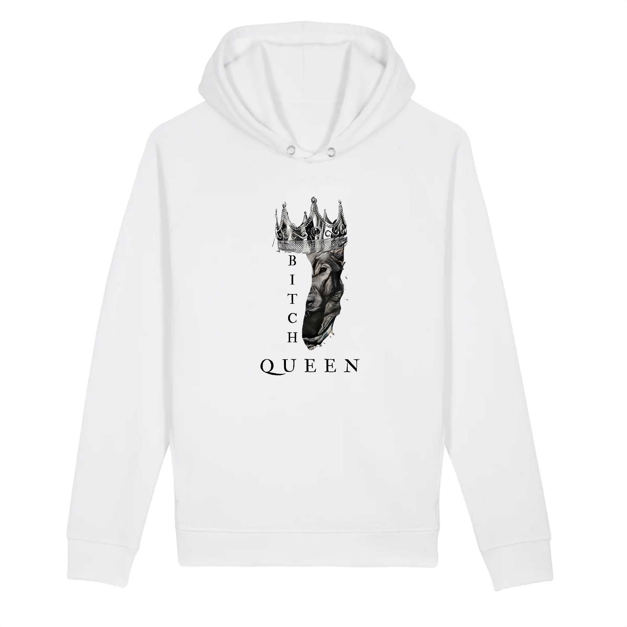 Bitch Queen Crown - Organic Hoodie Sider