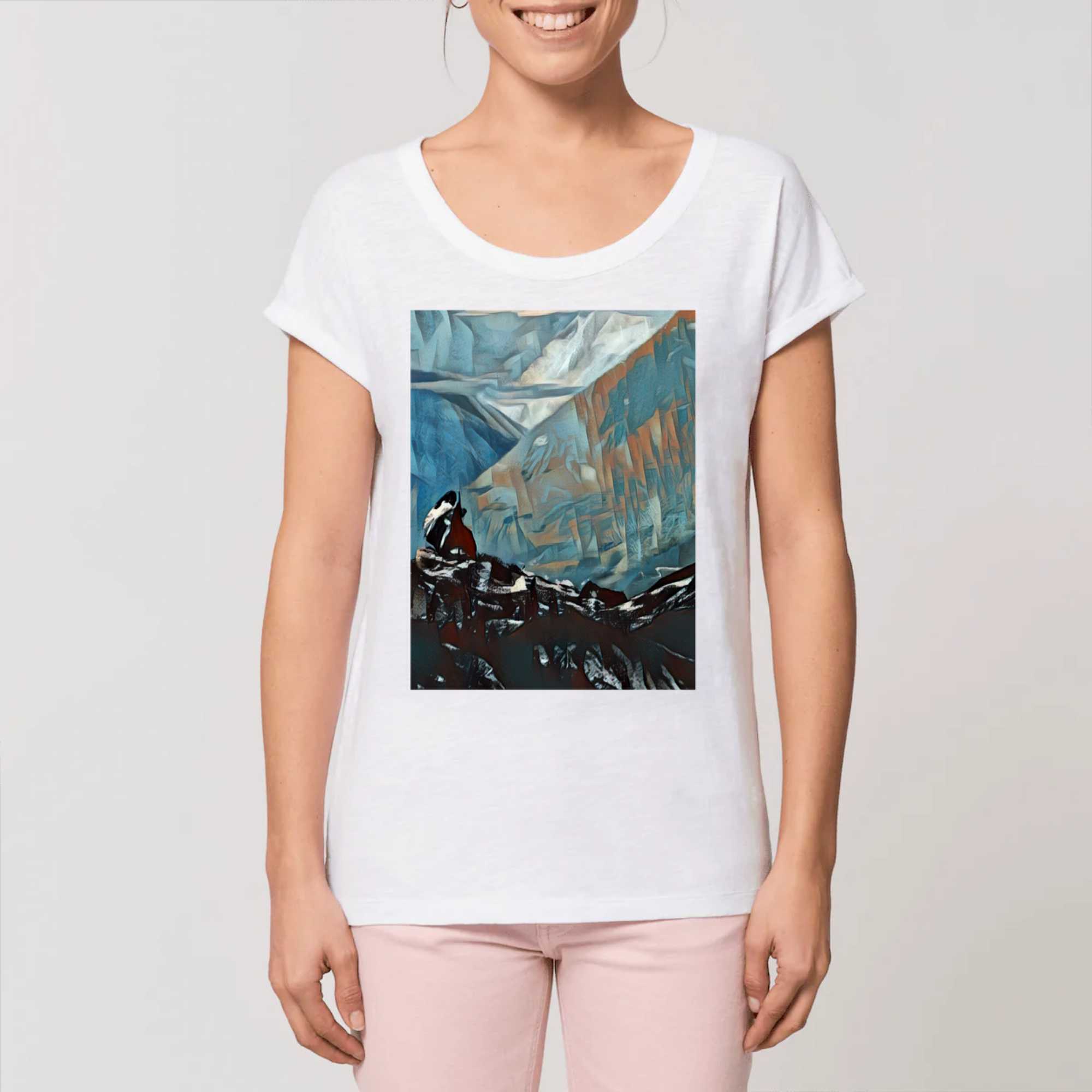 The Mage Mosaic Full - Women Slub T-shirt 100% Rolled Sleeve