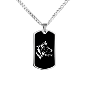 House Oren-yaro Sigil (Double Sided White on Black Background) Stainless Steel Necklace