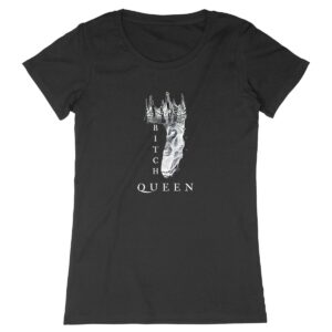 Bitch Queen Crown (White) - Women Tee-shirt 100% Organic Cotton