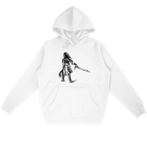 Woman with a Sword Sketch - Unisex Organic Hoodie