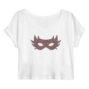 I Murdered a Man Word Cloud - Women Organic Crop Top - Mantis