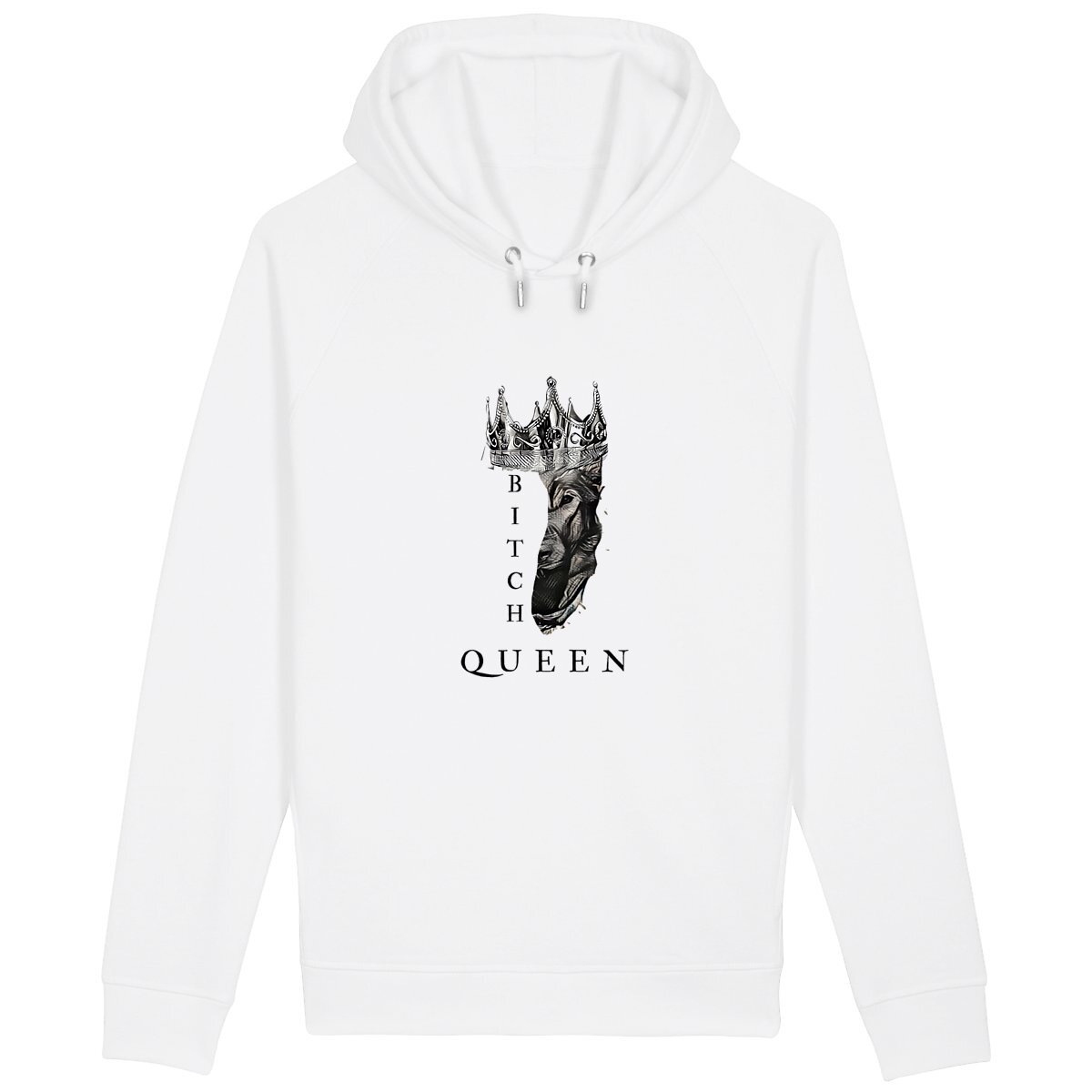 Bitch Queen Crown - Organic Hoodie Sider