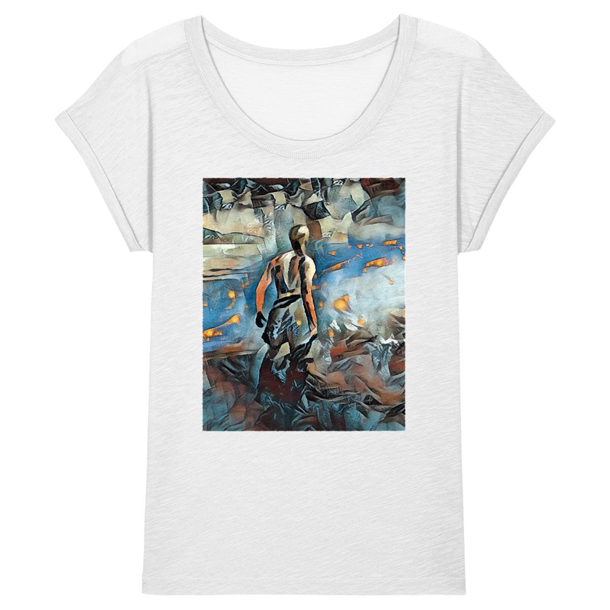 The Turncoat - Women Slub T-Shirt Rolled Sleeve