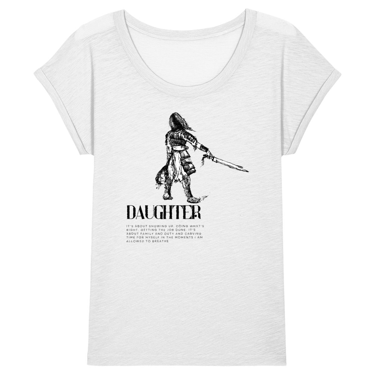 Daughter - Women Slub T-Shirt - Rolled Sleeve